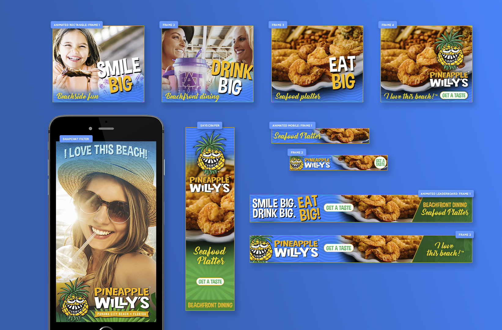 I Love This Beach Digital Campaign for Pineapple Willy's ADDY award submission.