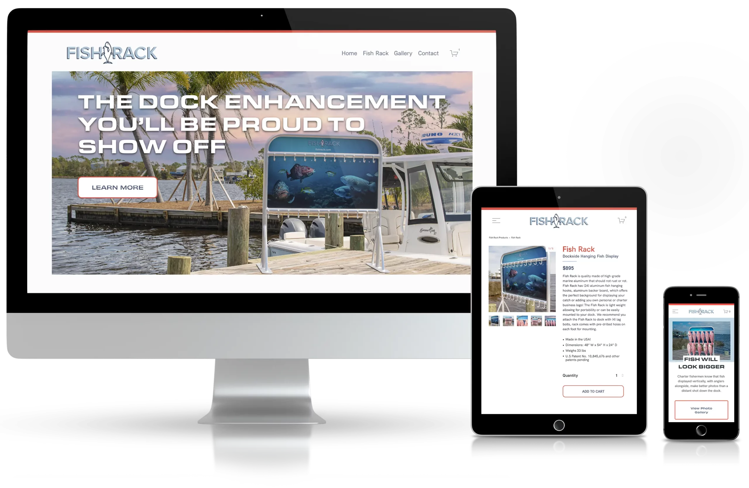 Website design for Fish Rack