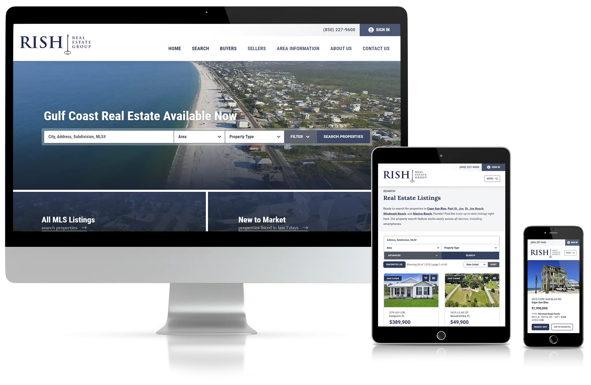 Website Design for Rish Real Estate Group