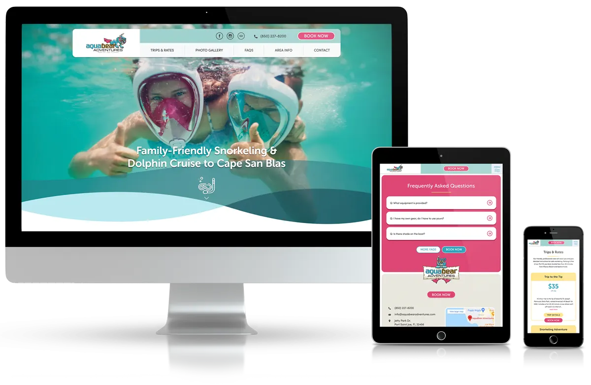 Website design for Aqua Bear