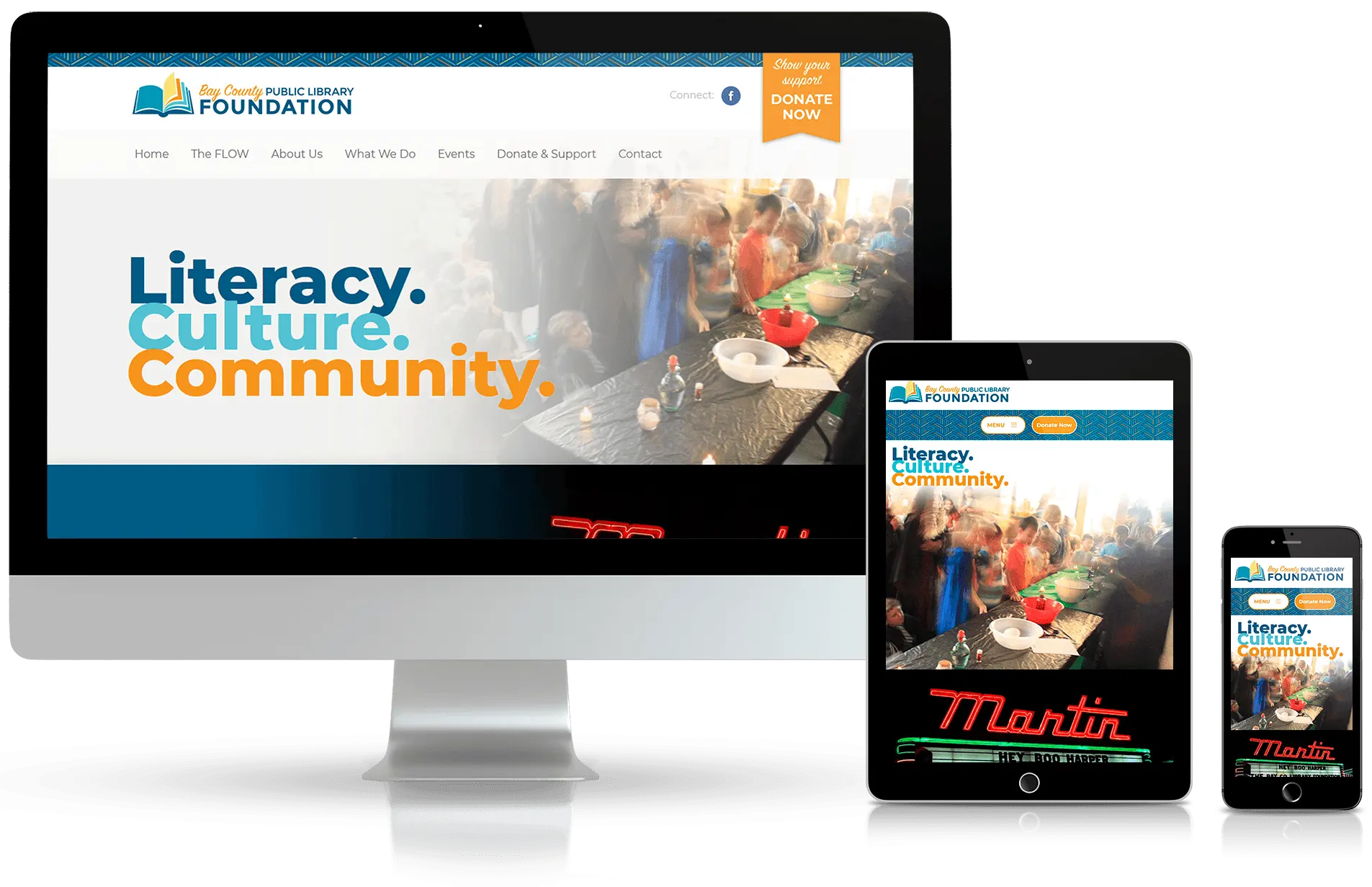 Website design for Bay County Public Library Foundation