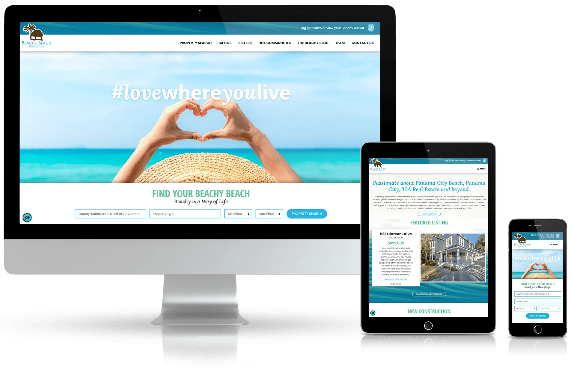 Website design for Beachy Beach Real Estate