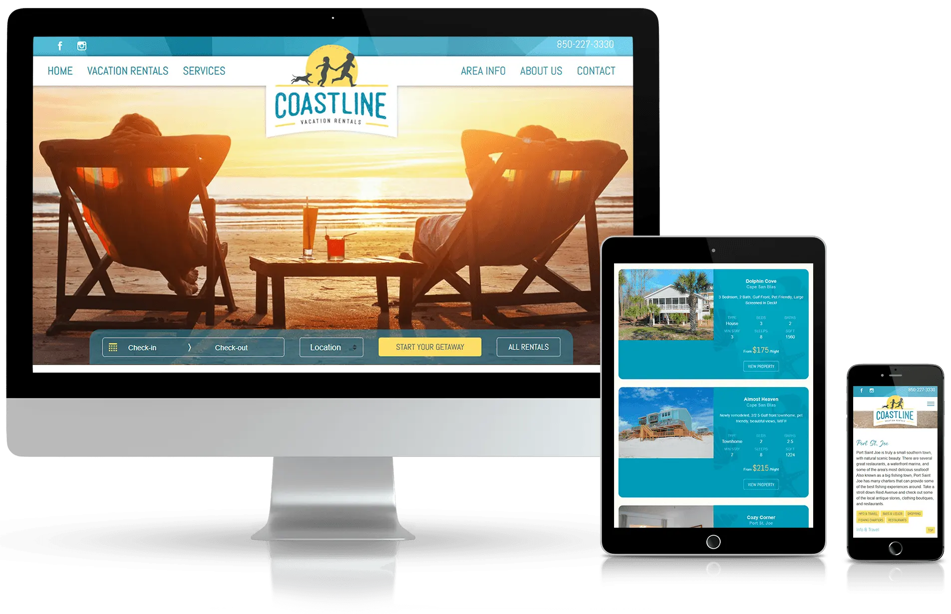 Website design for Coastline VR