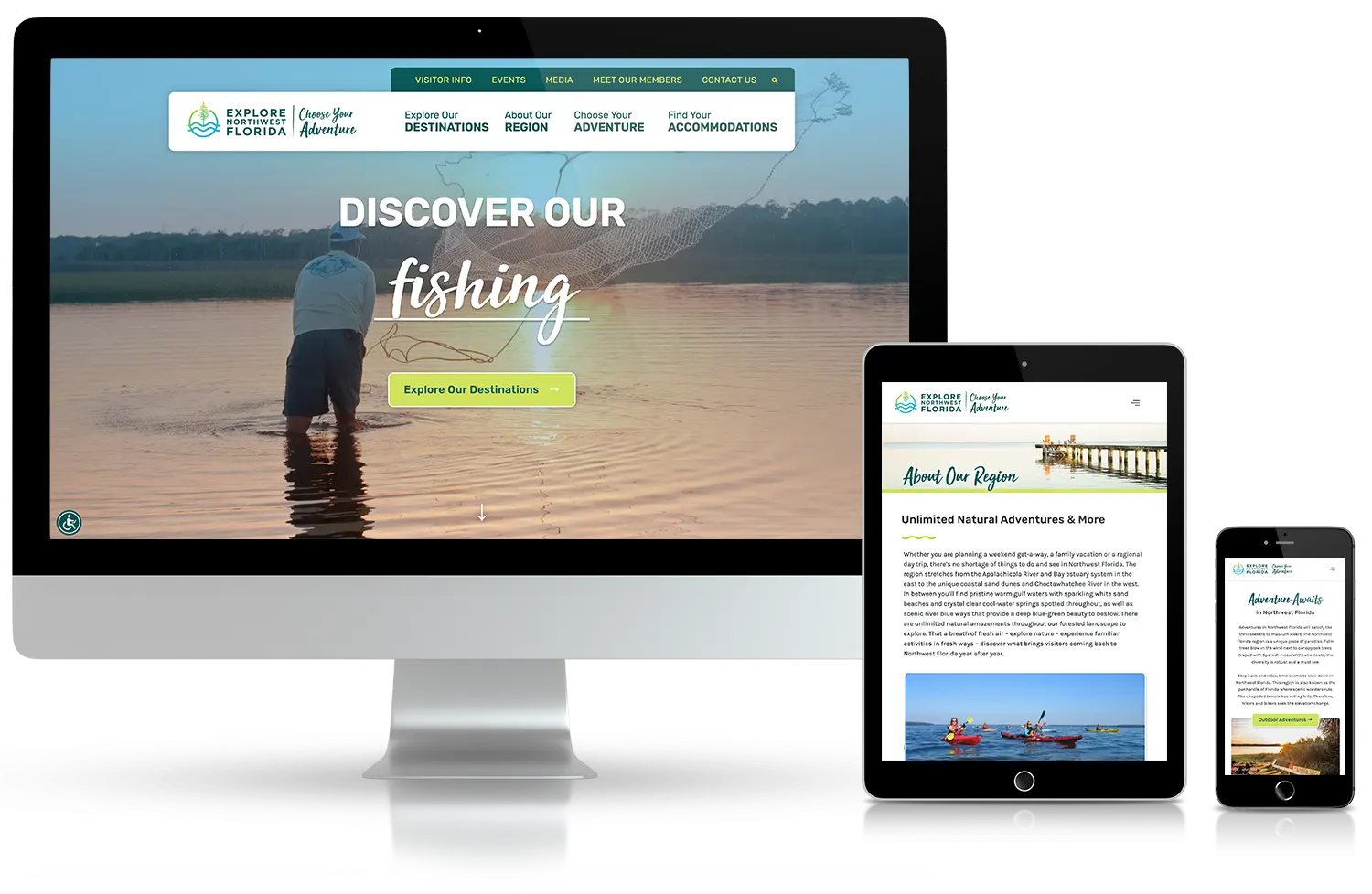 Website design for Explore NW Florida