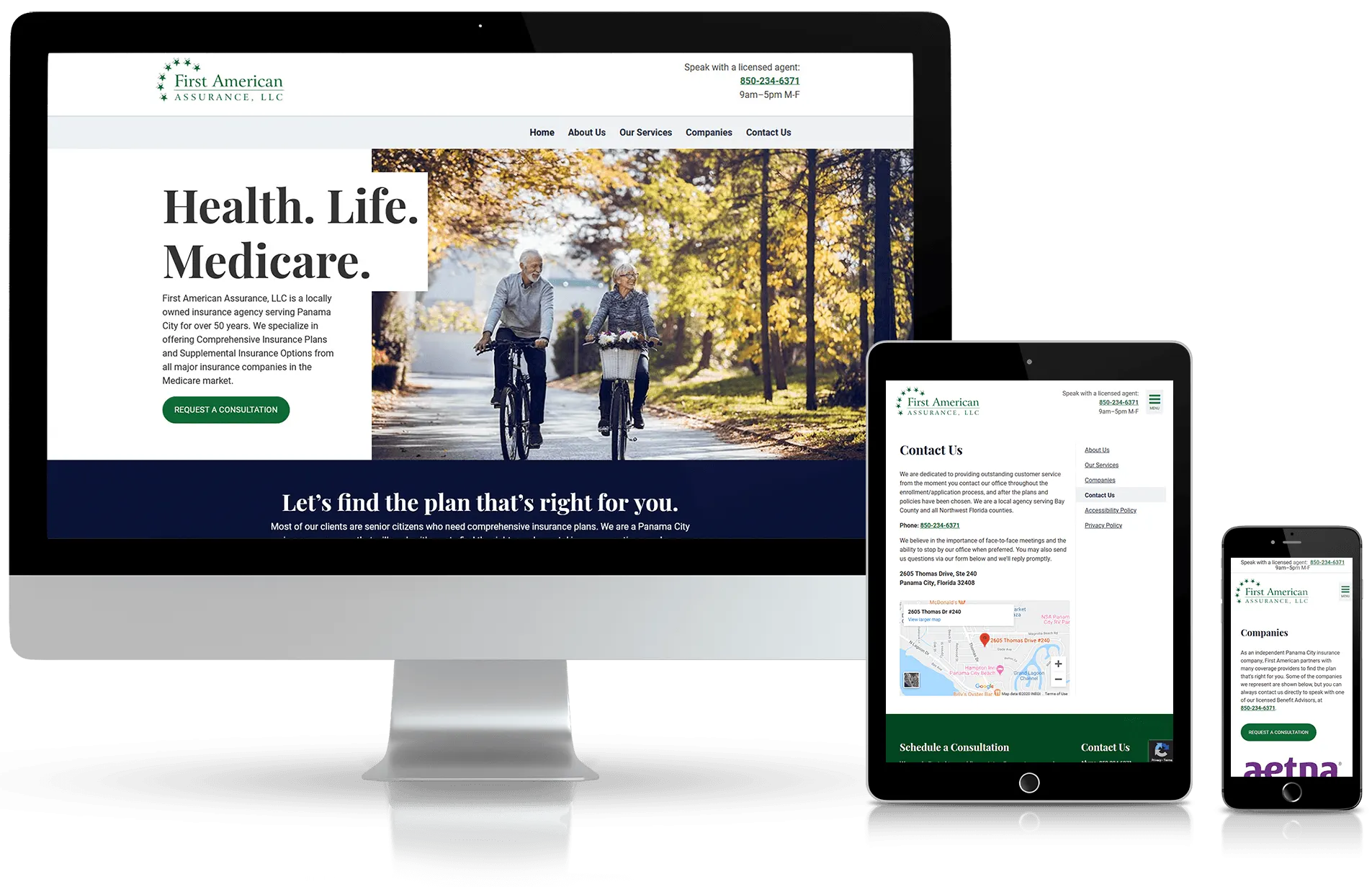 Website design for First American Assurance
