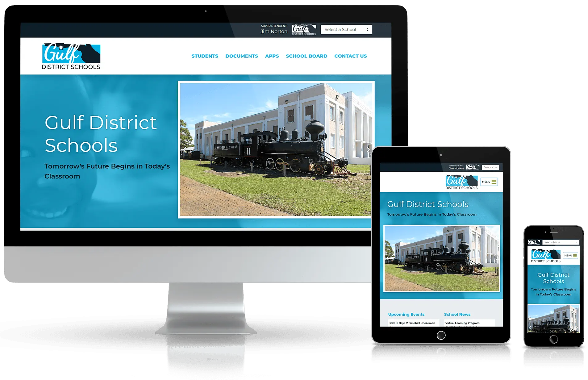 Website design for Gulf District Schools