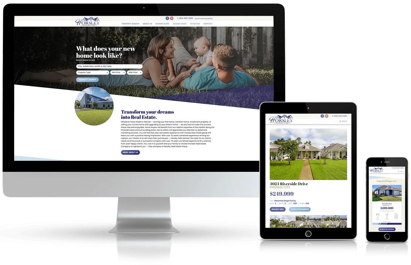 Website design for Horsley Real Estate