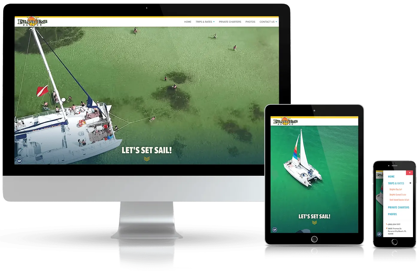 Website design for Island time Sailing