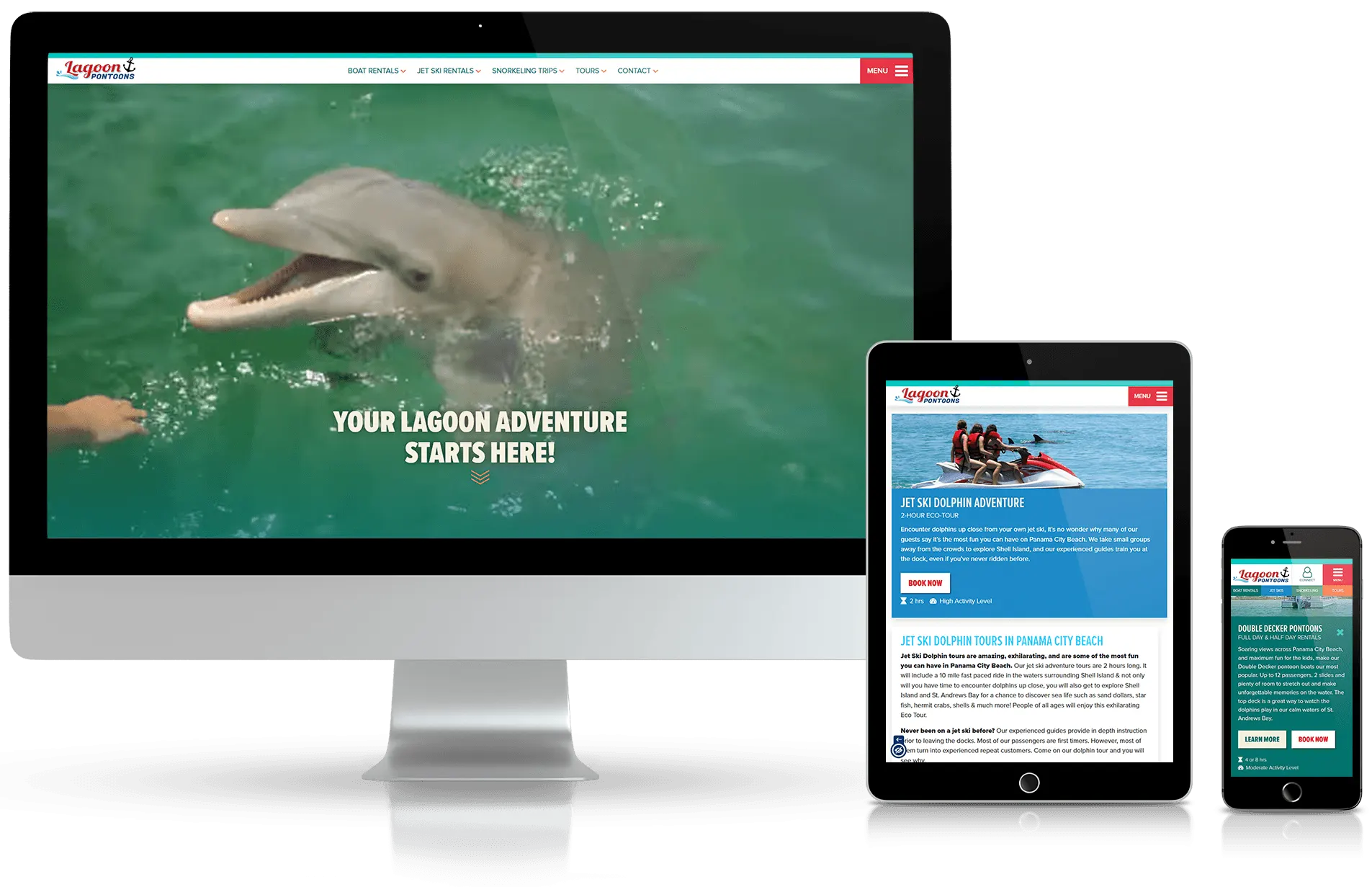 Website design for Lagoon Pontoons