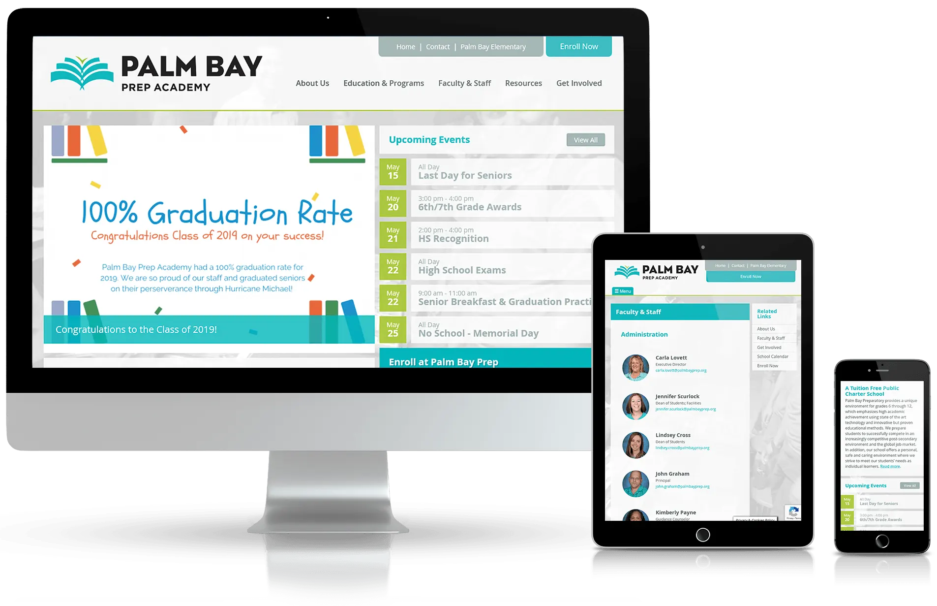 Website design for Palm Bay Education Group