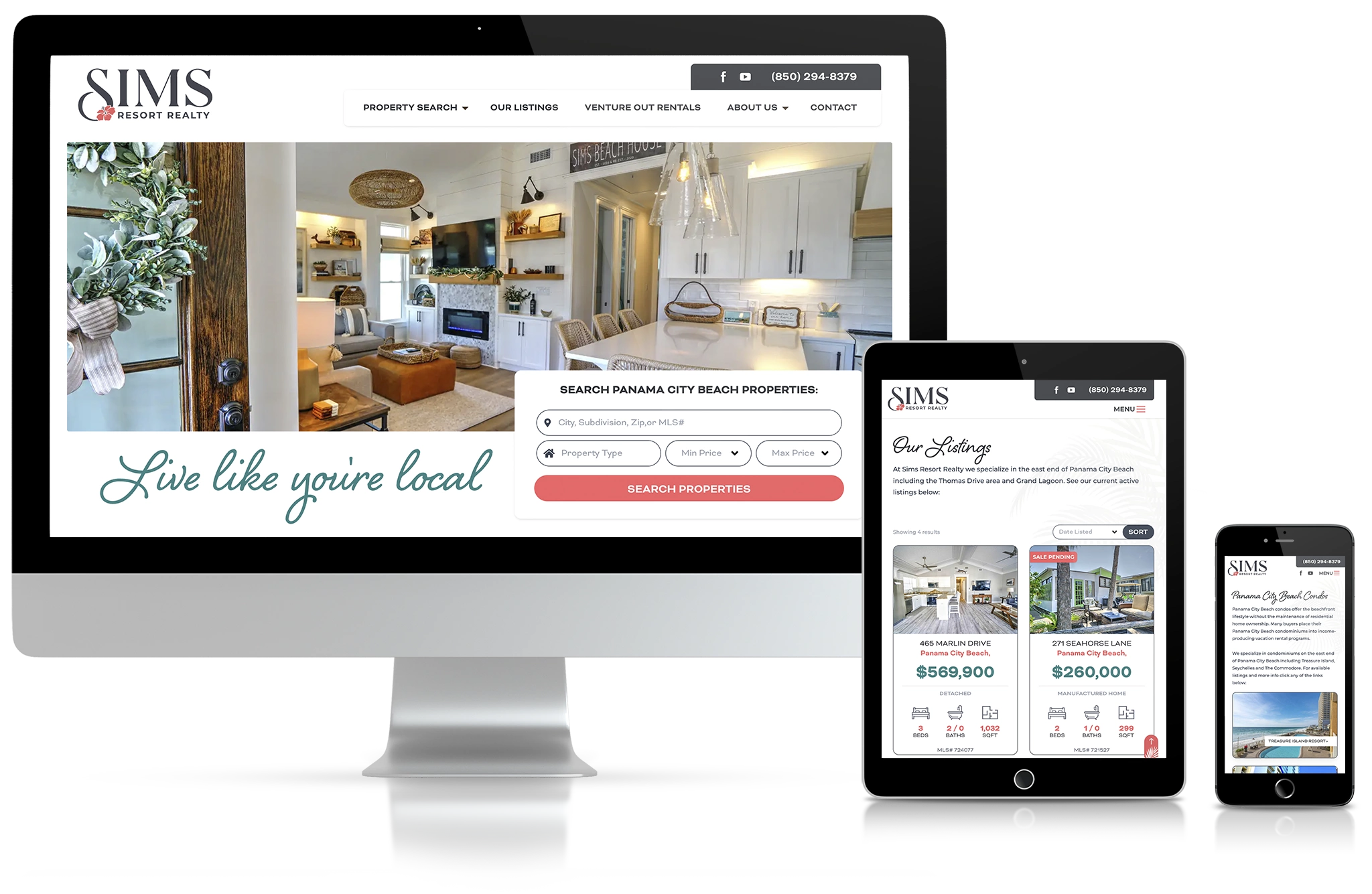 Website design for Soms Resort Realty