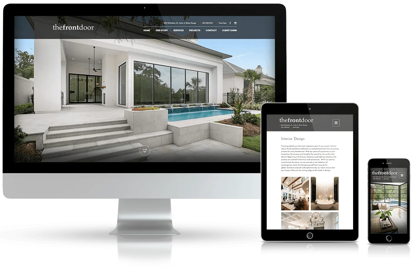 Website design for Frontdoor Architecture
