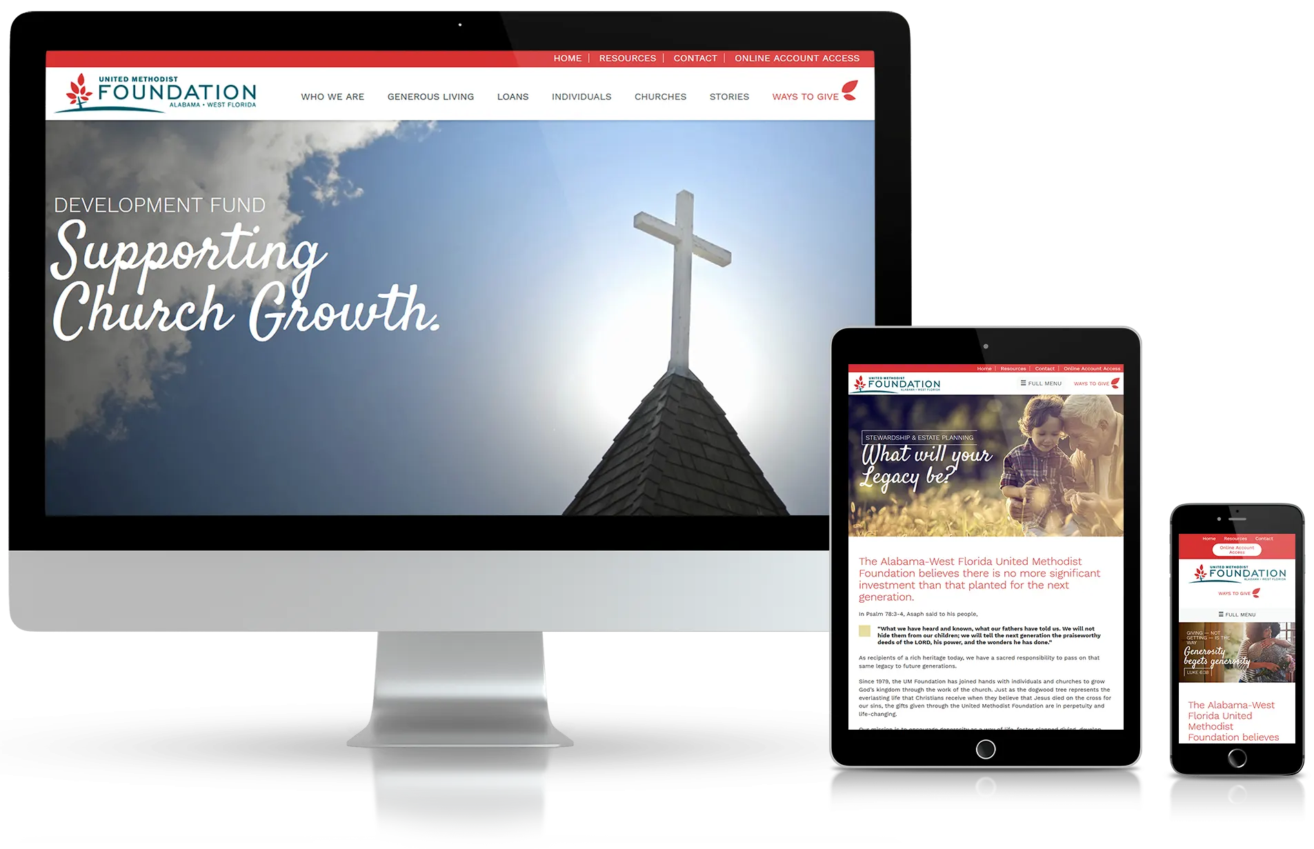 Website design for AWF United Methodist Foundation
