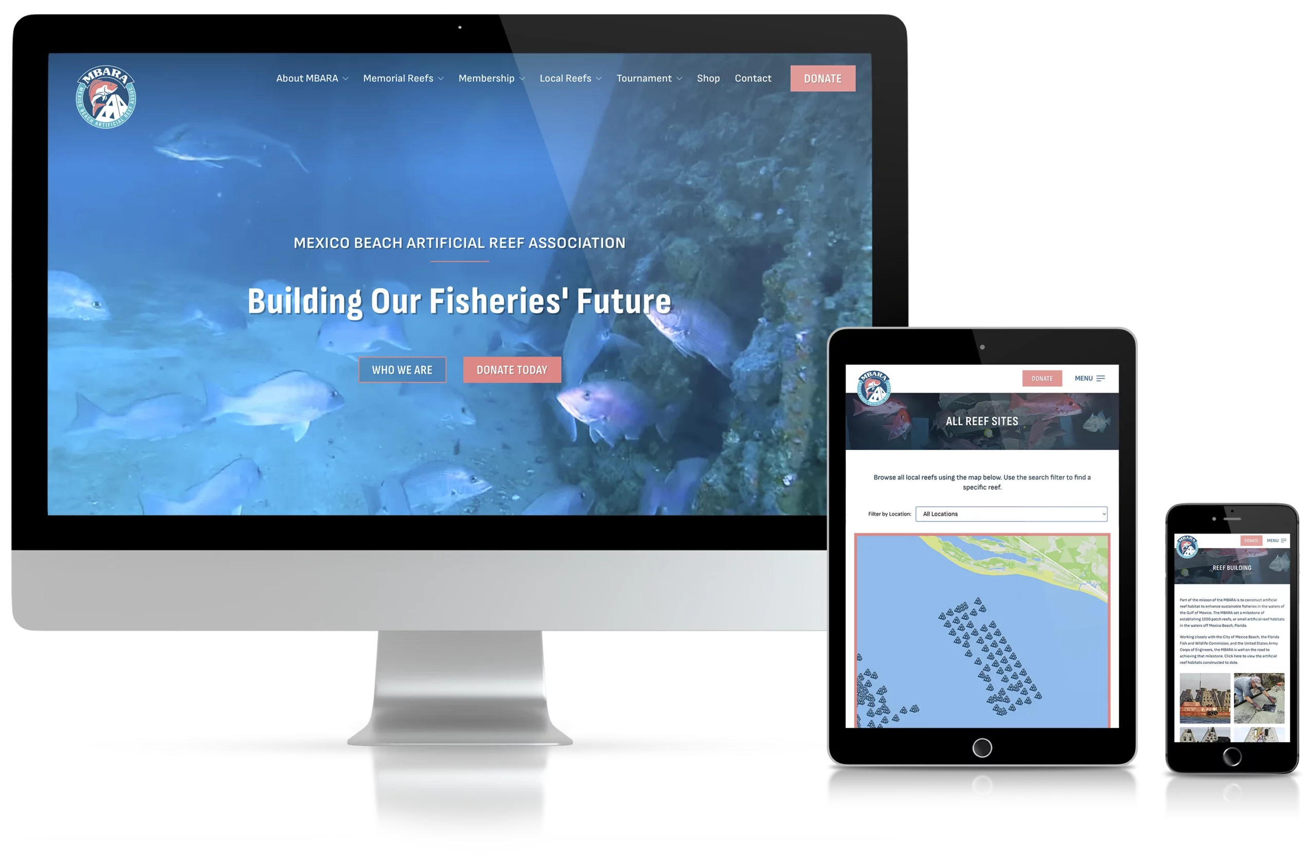 Responsive web design for MBARA website