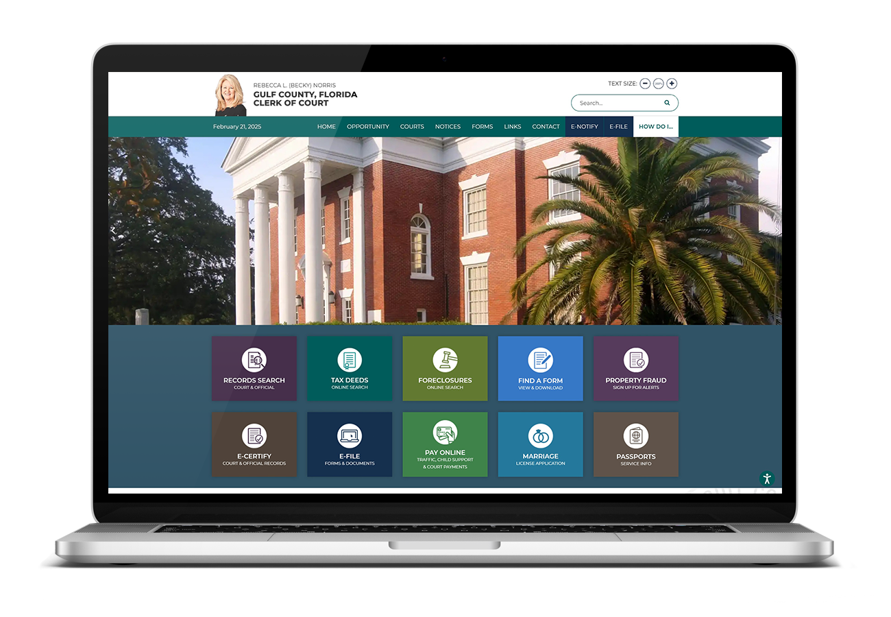 Gulf County Clerk of court Mockup