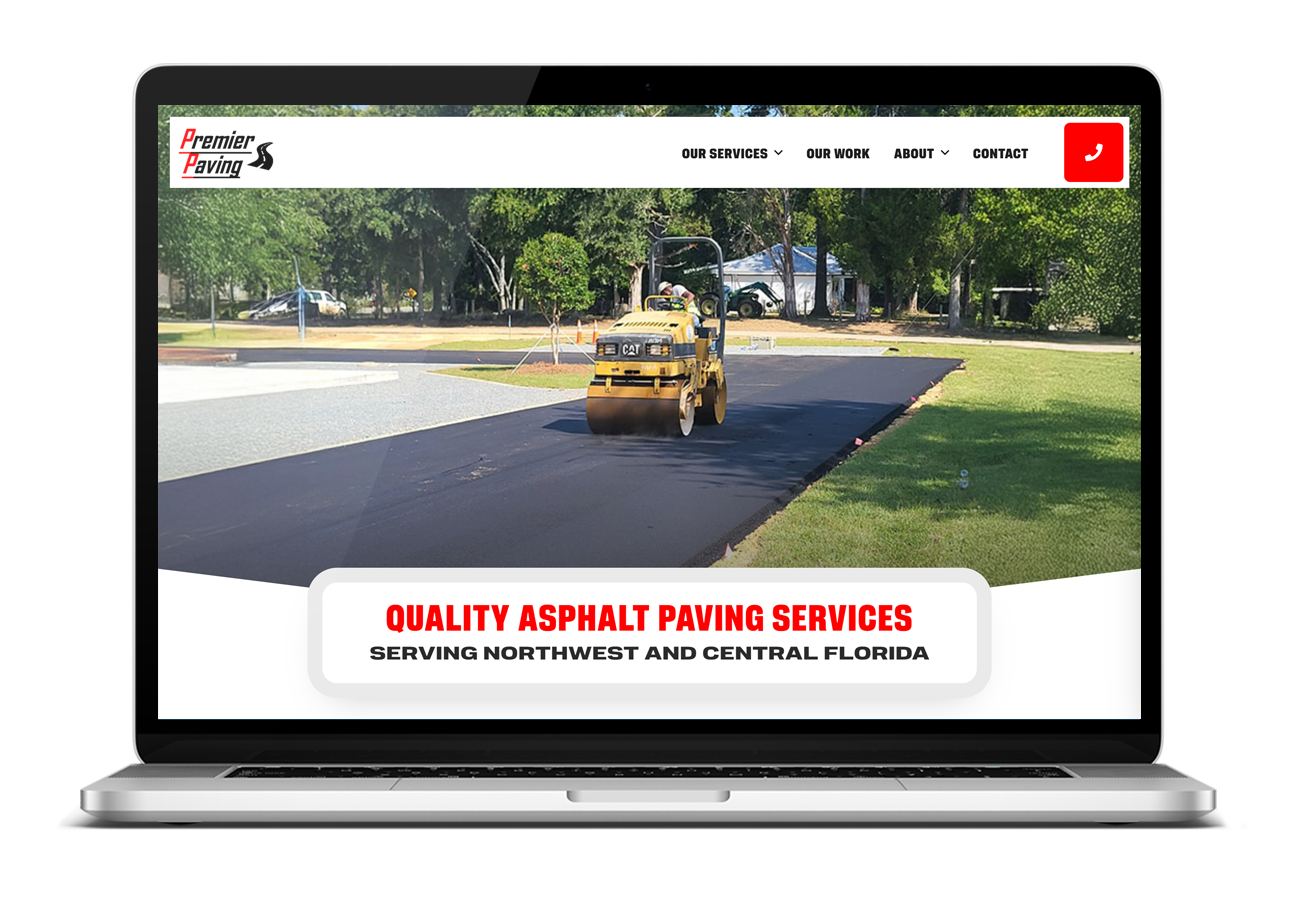 Premier Paving Laptop Mockup